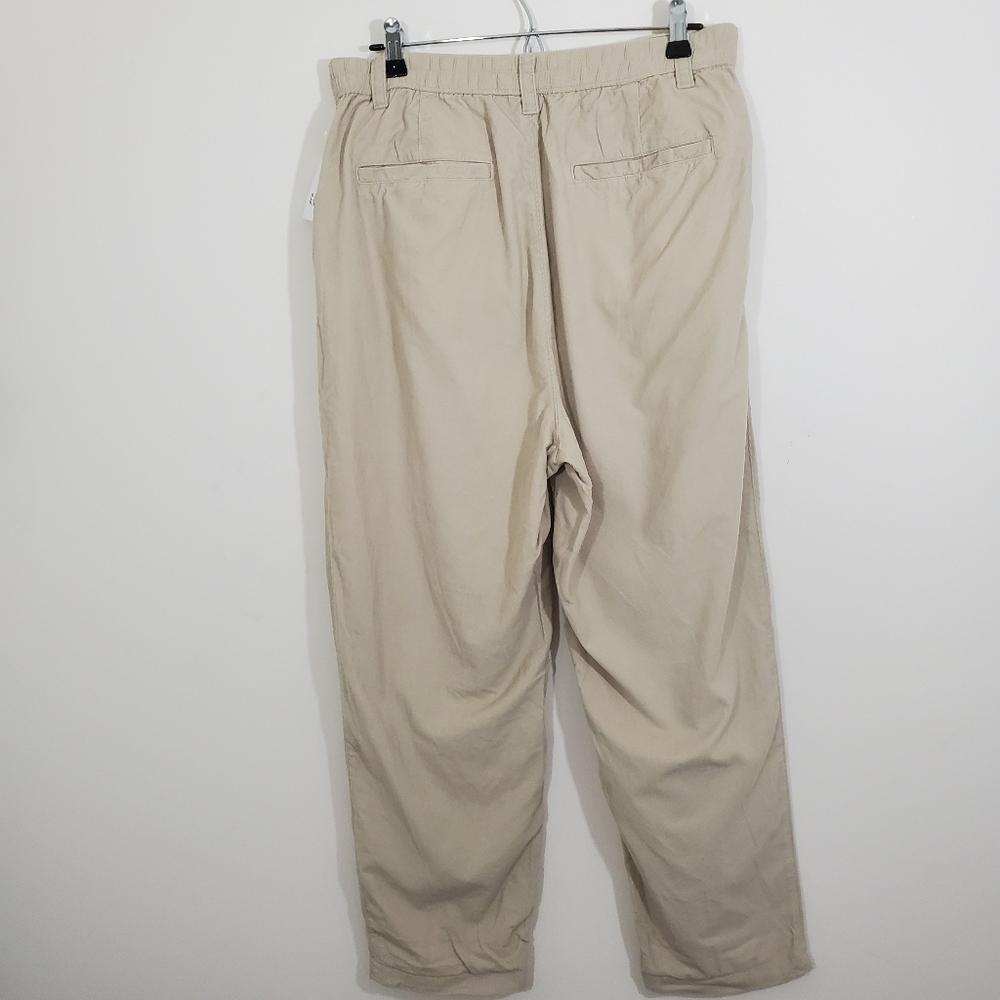 Gap High Rise Pleated Taper Corduroy Pants Cobblestone Beige NWT Size 14 Casual - Picture 6 of 9